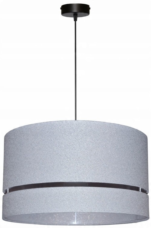 Lampa wisząca Abażur perłowy ANDRIA - podwójny 40 - zawieszenie czarne