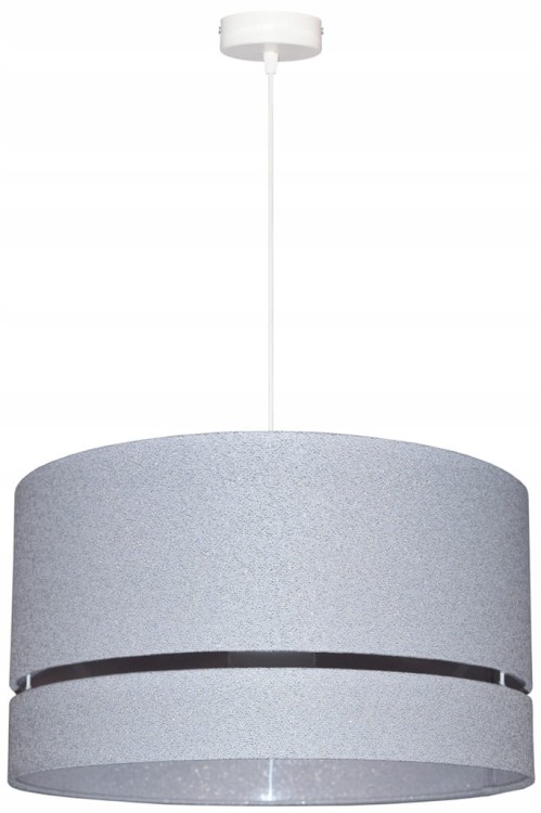 Lampa wisząca Abażur perłowy ANDRIA - podwójny 40 - zawieszenie białe