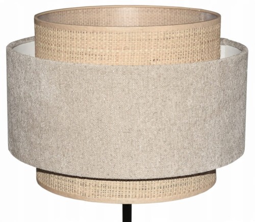 Abażur beżowy / rafia VENOSA - tort 45 - zgaszony 1