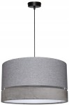 Lampa wisząca Abażur szary AVOLA - podwójny 40