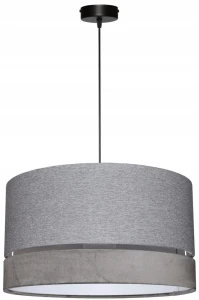 Lampa wisząca Abażur szary AVOLA - podwójny 40