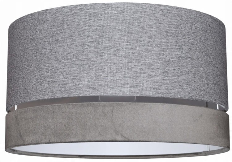 Lampa wisząca Abażur szary AVOLA - podwójny 40 - zgaszony