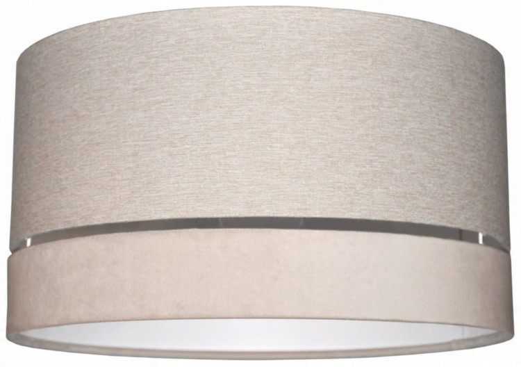 Lampa wisząca Abażur beżowy AVOLA - podwójny 40 - zgaszony