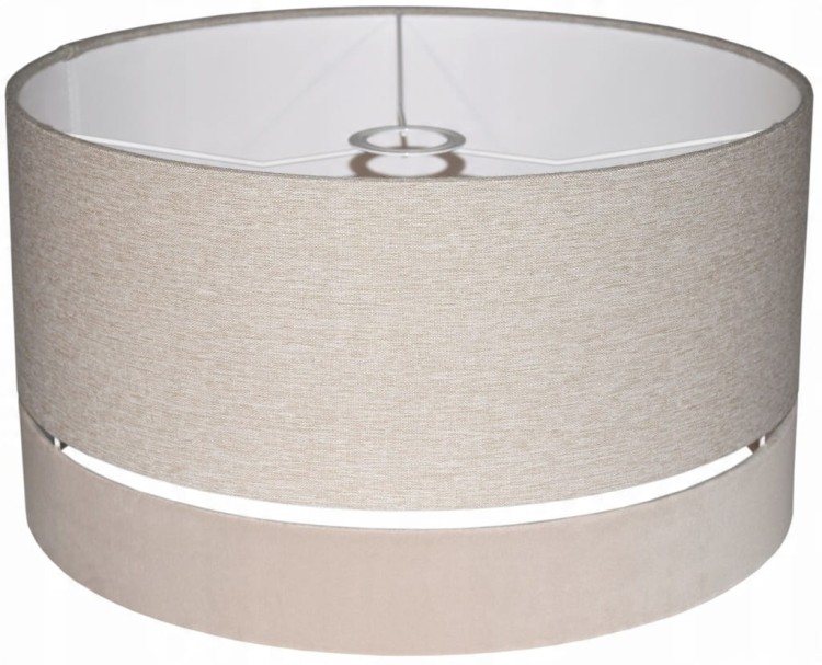 Lampa wisząca Abażur beżowy AVOLA - podwójny 40 - mocowanie