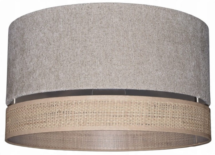 Lampa wisząca Abażur Boucle beżowy VENOSA - podwójny 40 - zgaszony