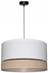 Lampa wisząca Abażur Boucle biały VENOSA - podwójny 40