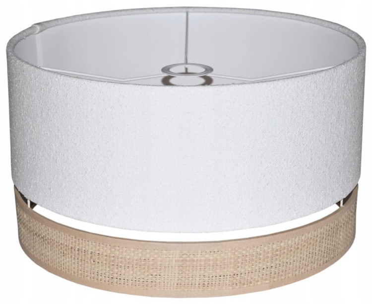 Lampa wisząca Abażur Boucle biały VENOSA - podwójny 40 - mocowanie