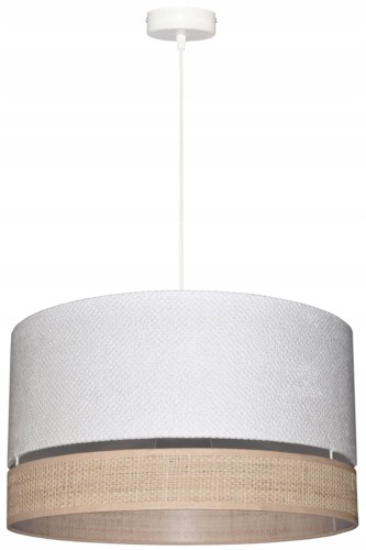 Lampa wisząca Abażur biały AREZZO - podwójny 40 - zawieszenie białe