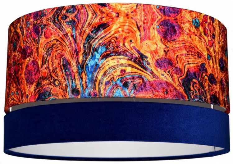 Lampa wisząca Abażur Lawa PANCA - podwójny 40 - zgaszony