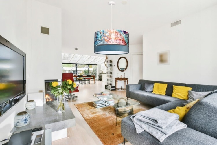 Lampa wisząca Abażur Geody 02 PANCA - podwójny 40 - aranżacja 2