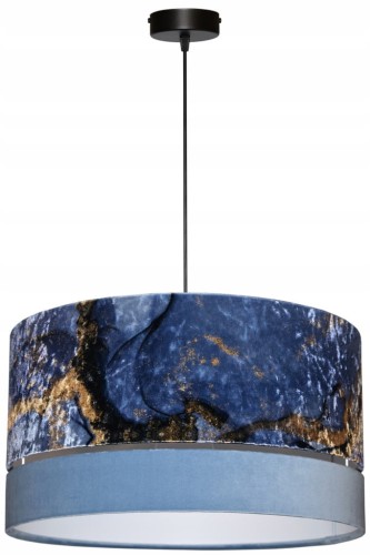 Lampa wisząca Abażur Geody 02 PANCA - podwójny 40 - zawieszenie czarne