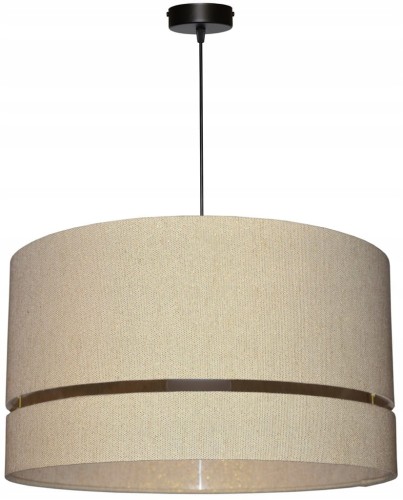 Lampa wisząca Abażur złoty LATINA - podwójny 40 - zawieszenie czarne