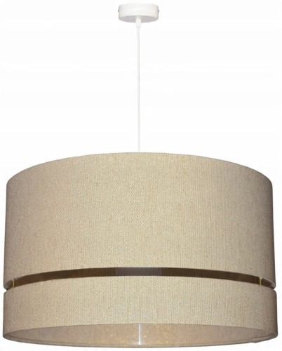 Lampa wisząca Abażur złoty LATINA - podwójny 40 - zawieszenie białe