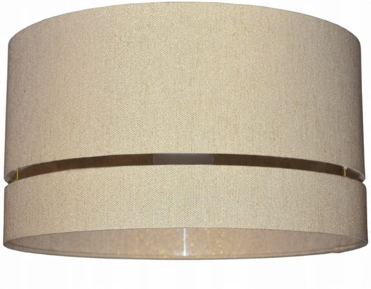 Lampa wisząca Abażur złoty LATINA - podwójny 40 - zgaszony