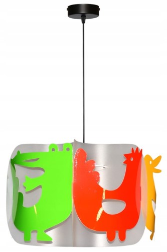 Lampa wisząca Abażur Zwierządka - 3D - krokodyl, kurka