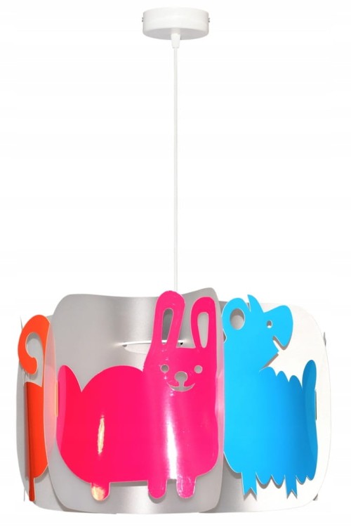 Lampa wisząca Abażur Zwierządka - 3D - zajączek, owieczka