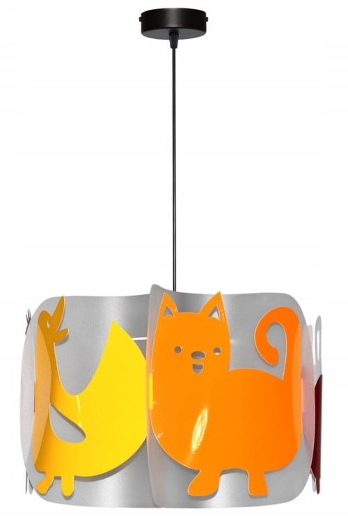 Lampa wisząca Abażur Zwierządka - 3D - kaczuszka, kotek