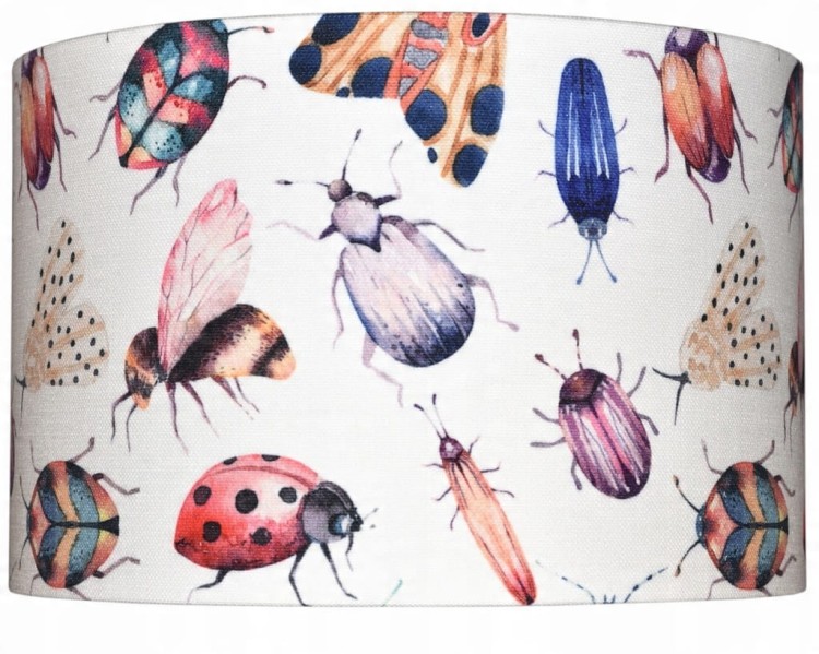 Lampa wisząca Abażur Robaczki PANCA - walec 30 - zgaszony 2