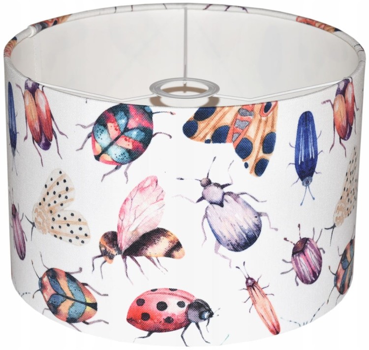 Lampa wisząca Abażur Robaczki PANCA - walec 30 - mocowanie