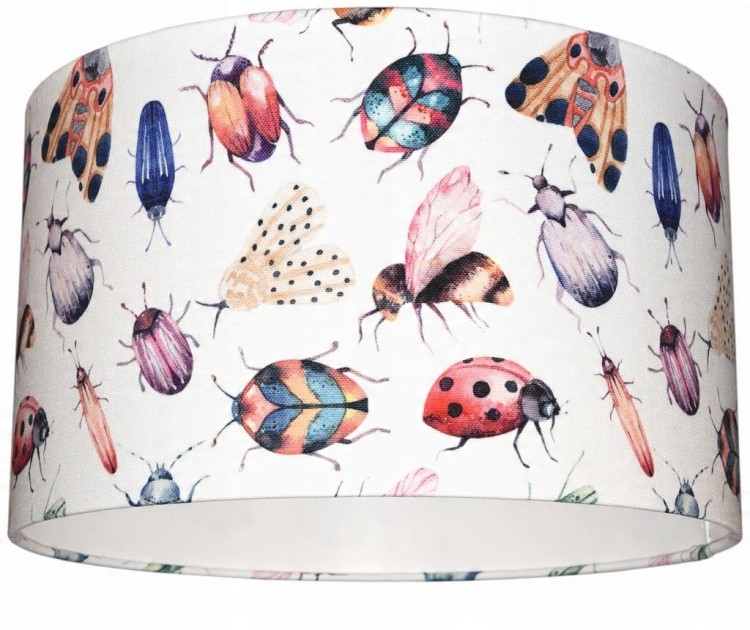 Lampa wisząca Abażur Robaczki PANCA - walec 40 - zgaszony 1