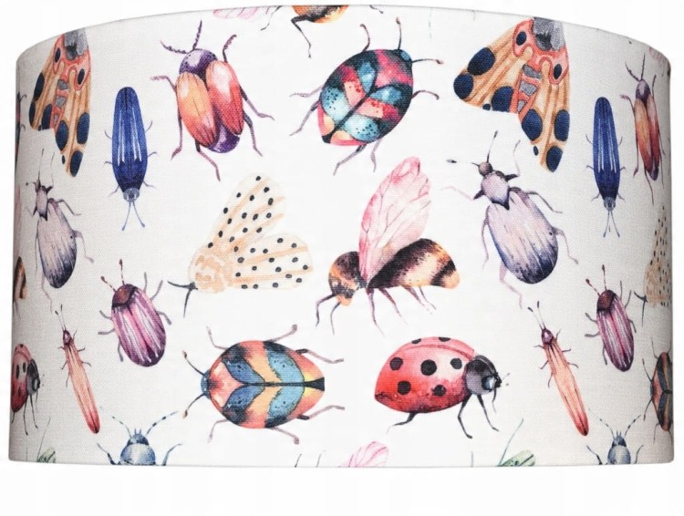 Lampa wisząca Abażur Robaczki PANCA - walec 40 - zgaszony 2