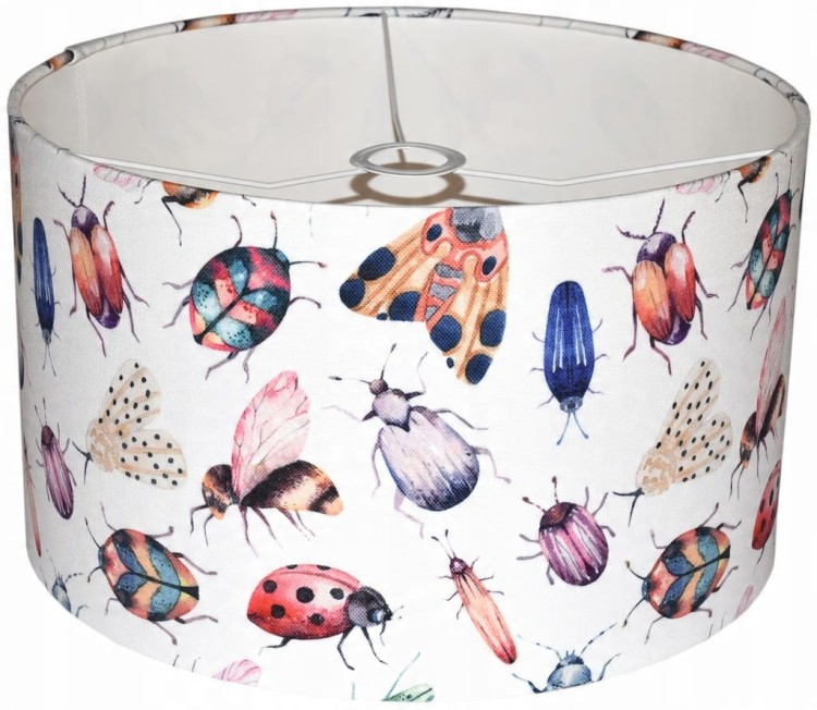 Lampa wisząca Abażur Robaczki PANCA - walec 40 - mocowanie